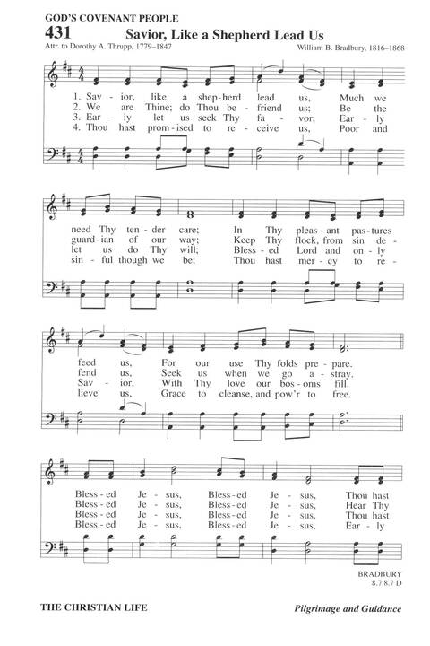 Hymns for a Pilgrim People: a congregational hymnal page 595