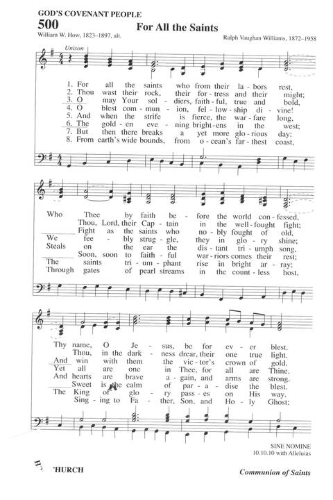 Hymns for a Pilgrim People: a congregational hymnal page 696