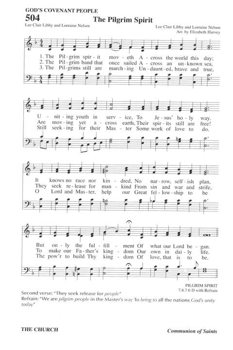 Hymns for a Pilgrim People: a congregational hymnal page 700