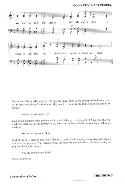 Hymns for a Pilgrim People: a congregational hymnal page 701