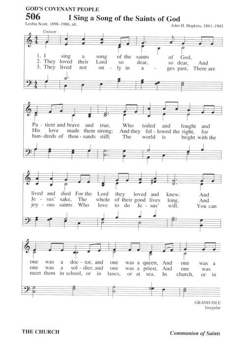 Hymns for a Pilgrim People: a congregational hymnal page 704