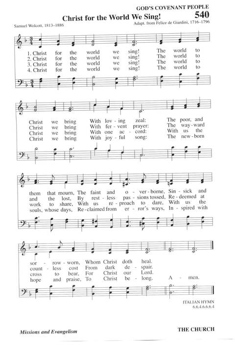 Hymns for a Pilgrim People: a congregational hymnal page 749