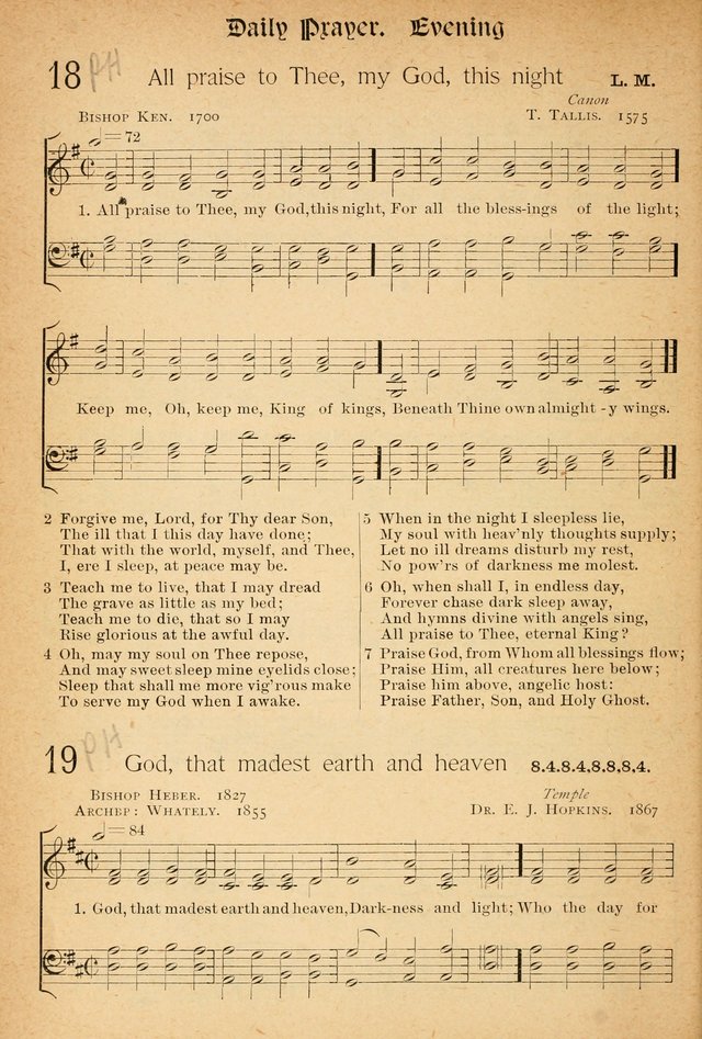 The Hymnal: revised and enlarged as adopted by the General Convention of the Protestant Episcopal Church in the United States of America in the of our Lord 1892..with music, as used in Trinity Church page 20