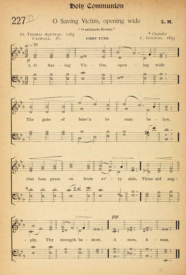 The Hymnal: revised and enlarged as adopted by the General Convention of the Protestant Episcopal Church in the United States of America in the of our Lord 1892..with music, as used in Trinity Church page 258