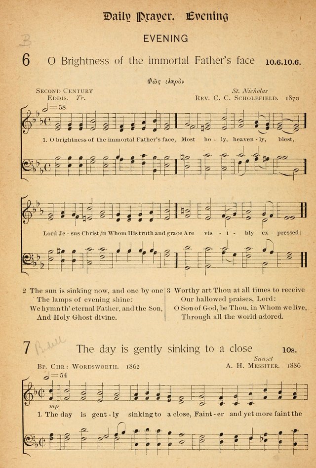 The Hymnal: revised and enlarged as adopted by the General Convention of the Protestant Episcopal Church in the United States of America in the of our Lord 1892..with music, as used in Trinity Church page 4