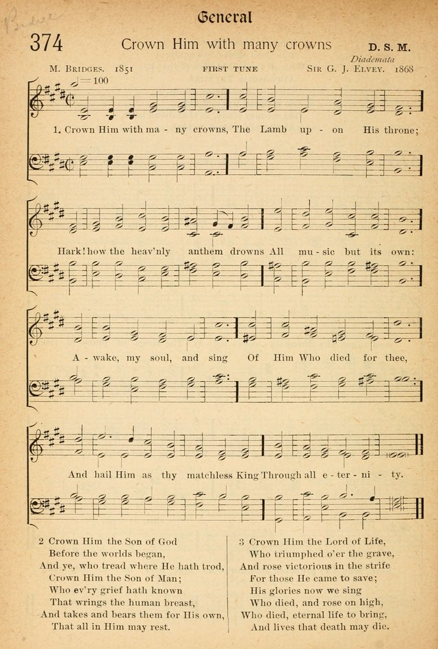 The Hymnal: revised and enlarged as adopted by the General Convention of the Protestant Episcopal Church in the United States of America in the of our Lord 1892..with music, as used in Trinity Church page 416