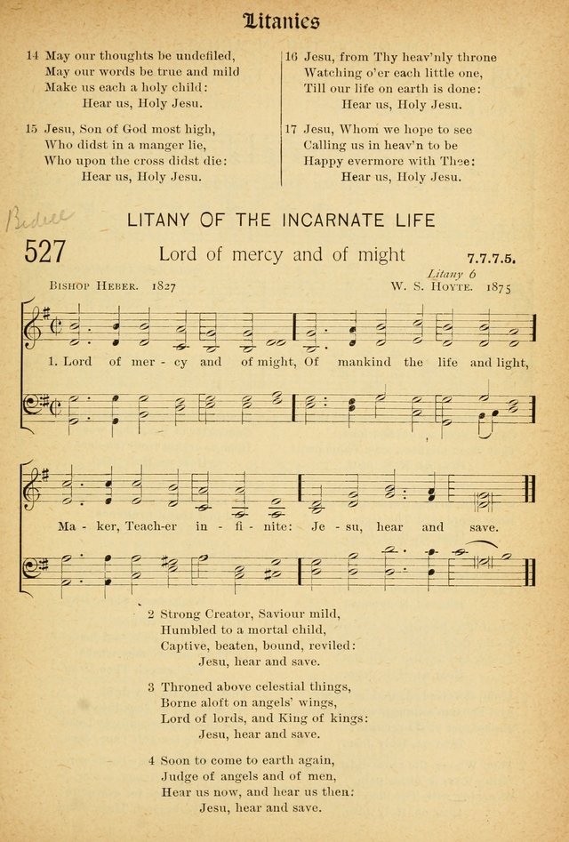 The Hymnal: revised and enlarged as adopted by the General Convention of the Protestant Episcopal Church in the United States of America in the of our Lord 1892..with music, as used in Trinity Church page 593