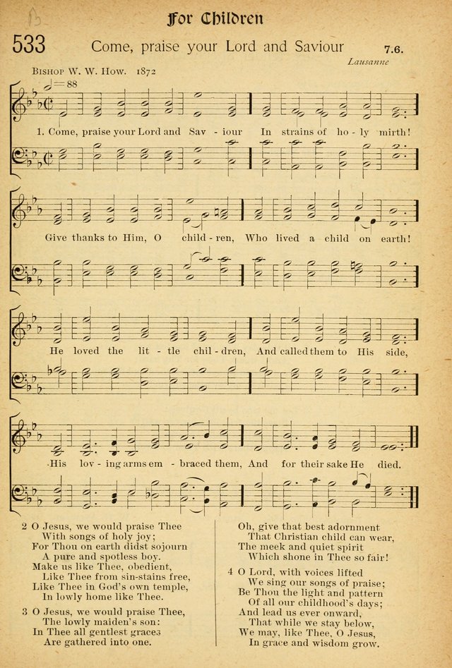 The Hymnal: revised and enlarged as adopted by the General Convention of the Protestant Episcopal Church in the United States of America in the of our Lord 1892..with music, as used in Trinity Church page 603