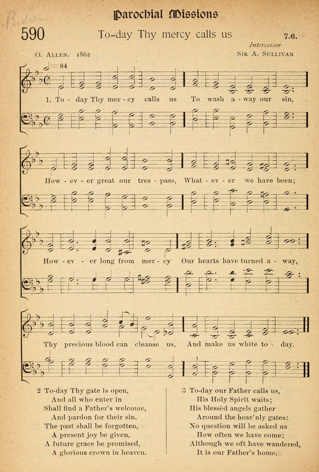 The Hymnal: revised and enlarged as adopted by the General Convention of the Protestant Episcopal Church in the United States of America in the of our Lord 1892..with music, as used in Trinity Church page 654