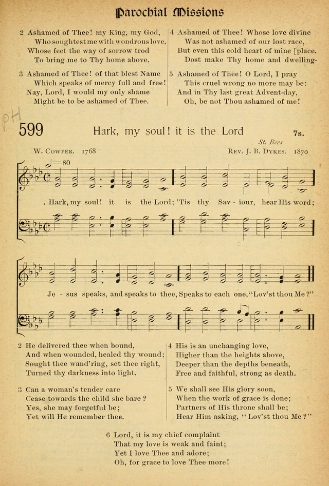 The Hymnal: revised and enlarged as adopted by the General Convention of the Protestant Episcopal Church in the United States of America in the of our Lord 1892..with music, as used in Trinity Church page 661