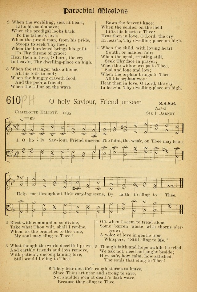 The Hymnal: revised and enlarged as adopted by the General Convention of the Protestant Episcopal Church in the United States of America in the of our Lord 1892..with music, as used in Trinity Church page 673