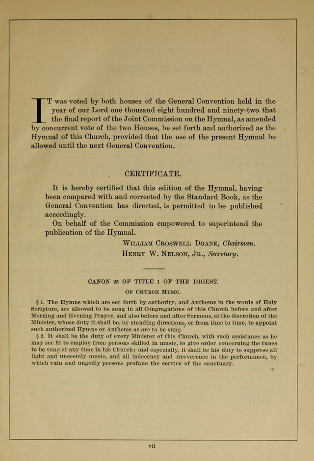 The Hymnal, Revised and Enlarged, as adopted by the General Convention of the Protestant Episcopal Church in the United States of America in the year of our Lord 1892 page 12