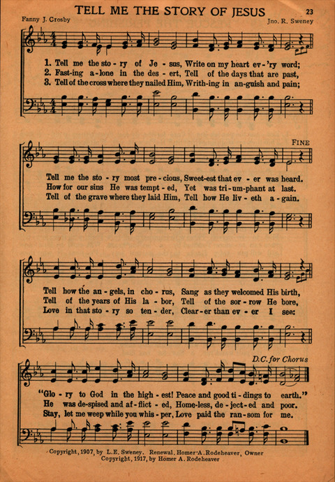 Homer Rodeheaver Gospel Hymns page 16