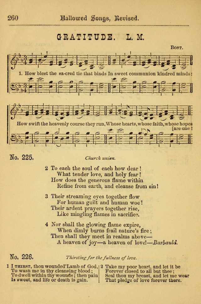 Hallowed Songs: for prayer and social meetings, containing hymns and tunes, carefully selected from all sources, both old and new, and are of the most spiritual..(Newly Revised) page 260