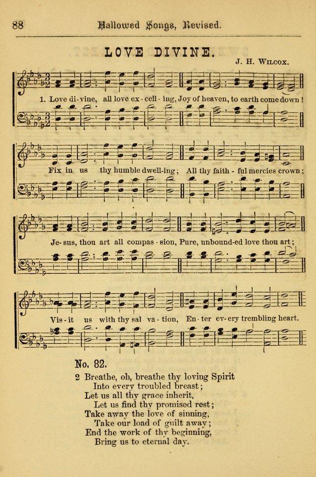 Hallowed Songs: for prayer and social meetings, containing hymns and tunes, carefully selected from all sources, both old and new, and are of the most spiritual..(Newly Revised) page 88
