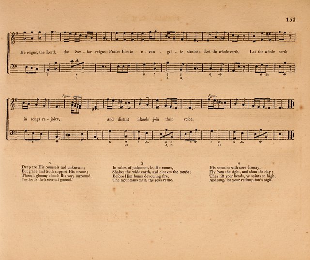 Harmonia Sacra: a Compilation of Psalm and Hymn Tunes [from the most celebrated European masters] page 153