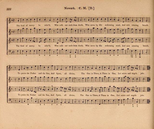 Harmonia Sacra: a Compilation of Psalm and Hymn Tunes [from the most celebrated European masters] page 222