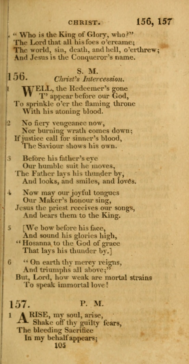 Hymns, Selected and Original: for public and private worship (1st ed.) page 105