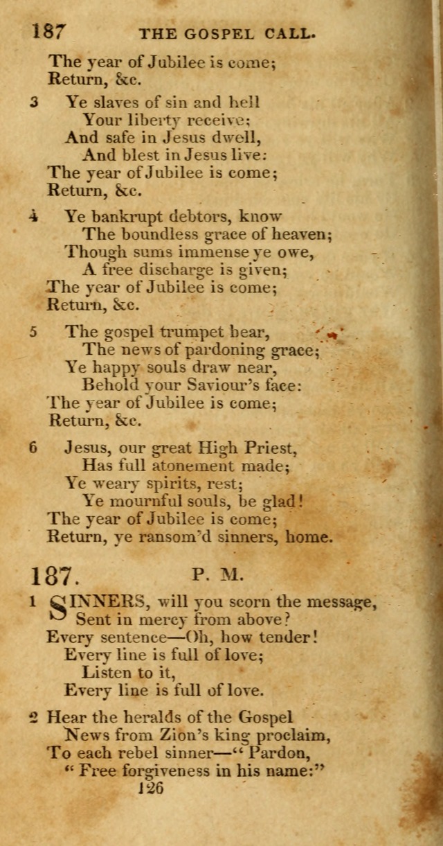 Hymns, Selected and Original: for public and private worship (1st ed.) page 126
