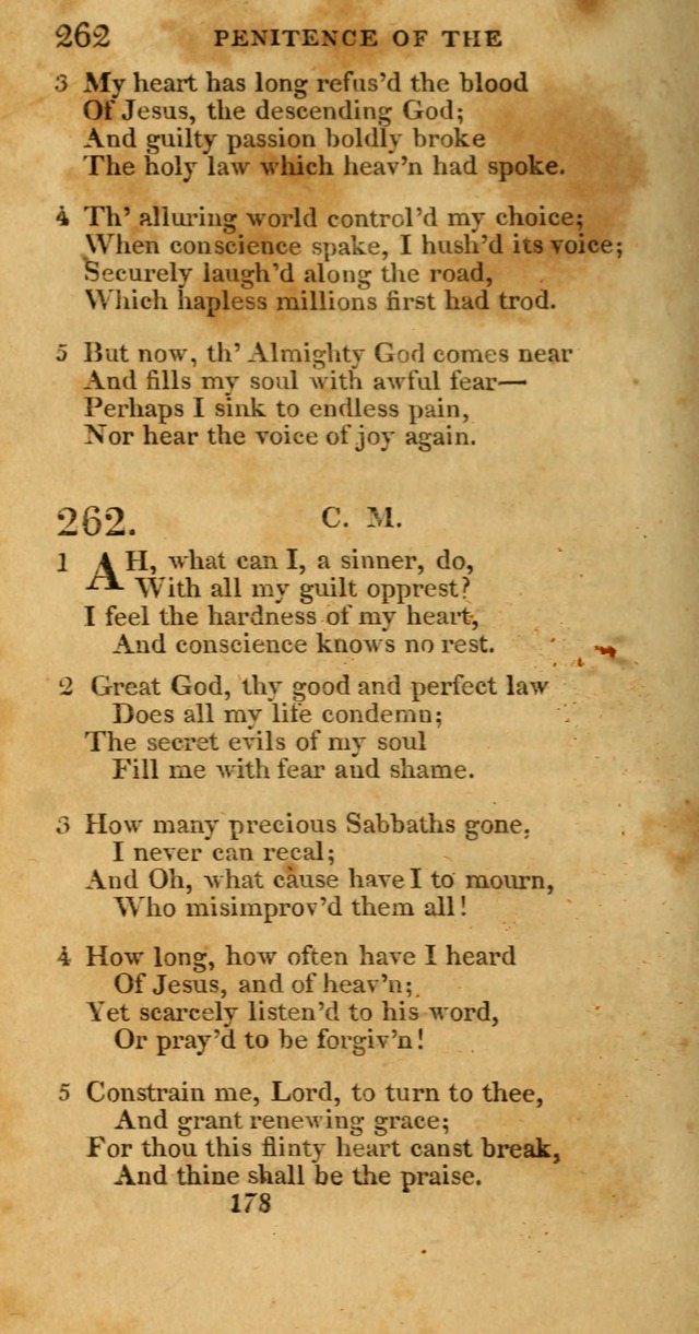 Hymns, Selected and Original: for public and private worship (1st ed.) page 178