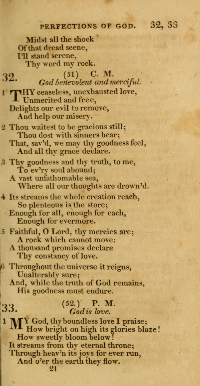 Hymns, Selected and Original: for public and private worship (1st ed.) page 21