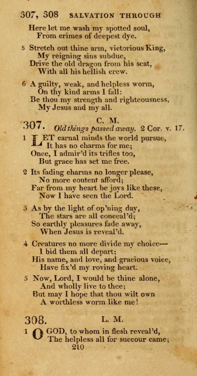 Hymns, Selected and Original: for public and private worship (1st ed.) page 210