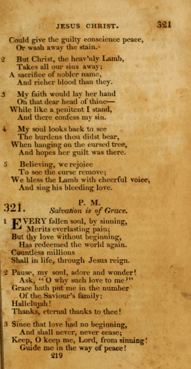 Hymns, Selected and Original: for public and private worship (1st ed.) page 219