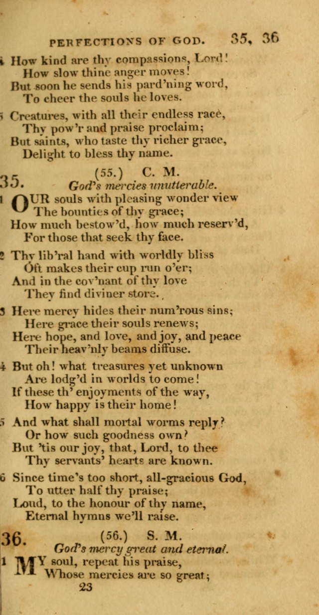 Hymns, Selected and Original: for public and private worship (1st ed.) page 23