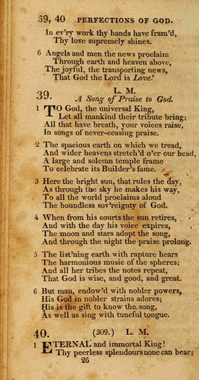 Hymns, Selected and Original: for public and private worship (1st ed.) page 26