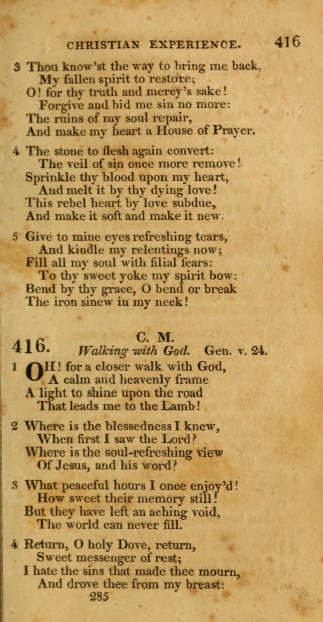 Hymns, Selected and Original: for public and private worship (1st ed.) page 285