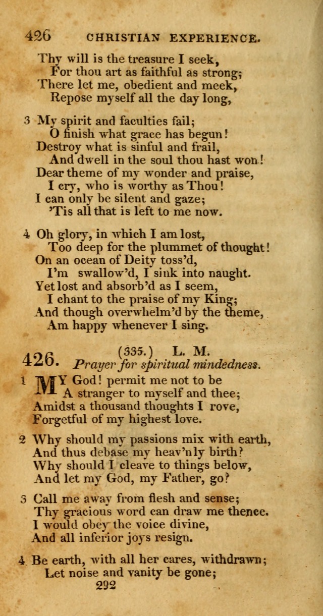Hymns, Selected and Original: for public and private worship (1st ed.) page 292