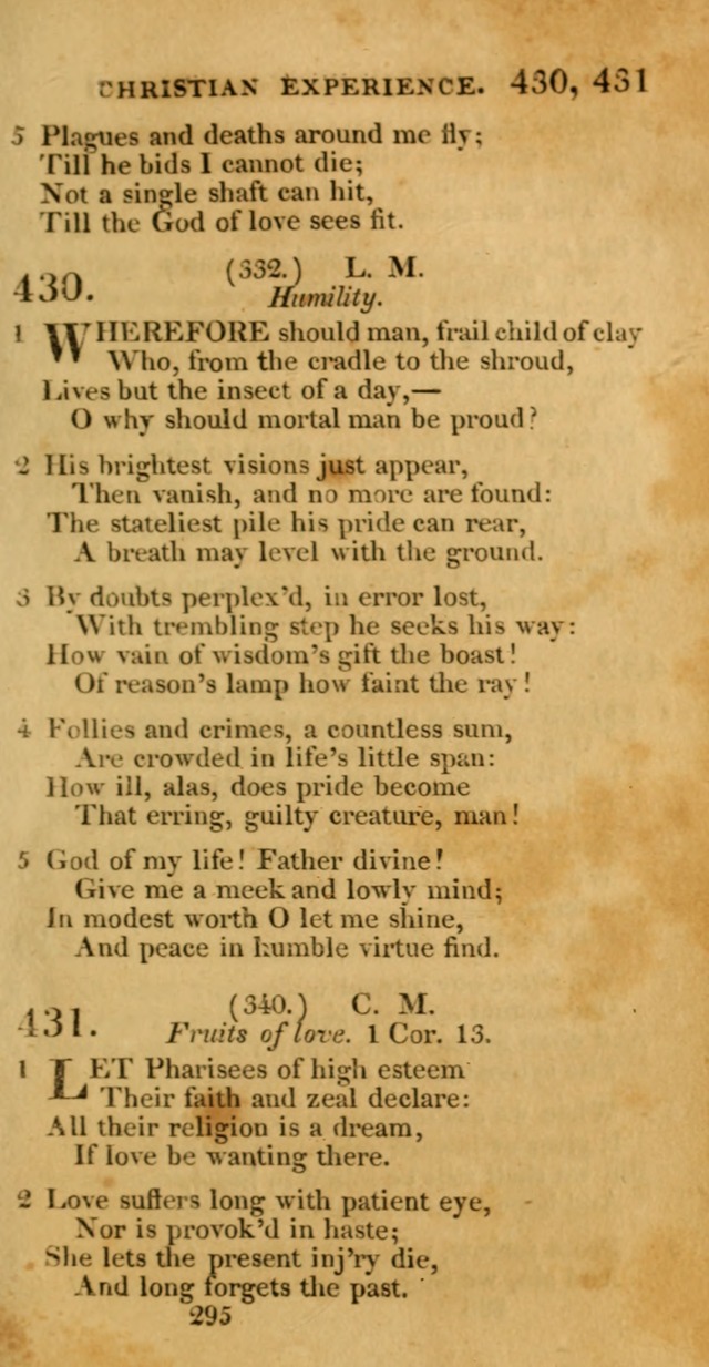 Hymns, Selected and Original: for public and private worship (1st ed.) page 295
