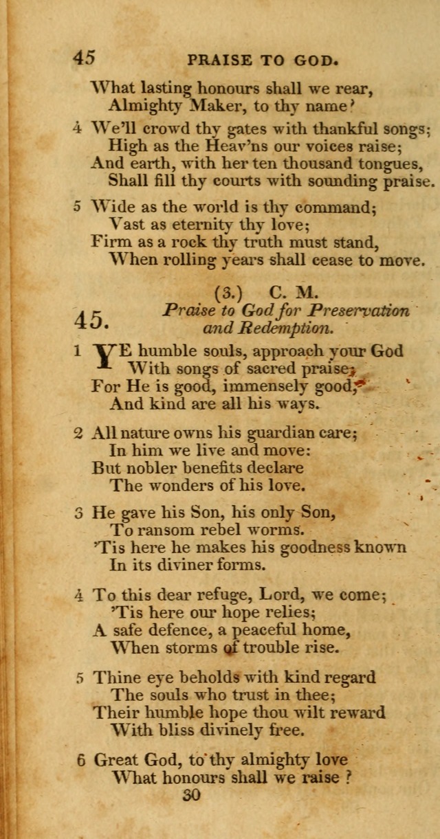 Hymns, Selected and Original: for public and private worship (1st ed.) page 30