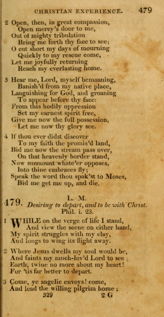 Hymns, Selected and Original: for public and private worship (1st ed.) page 329