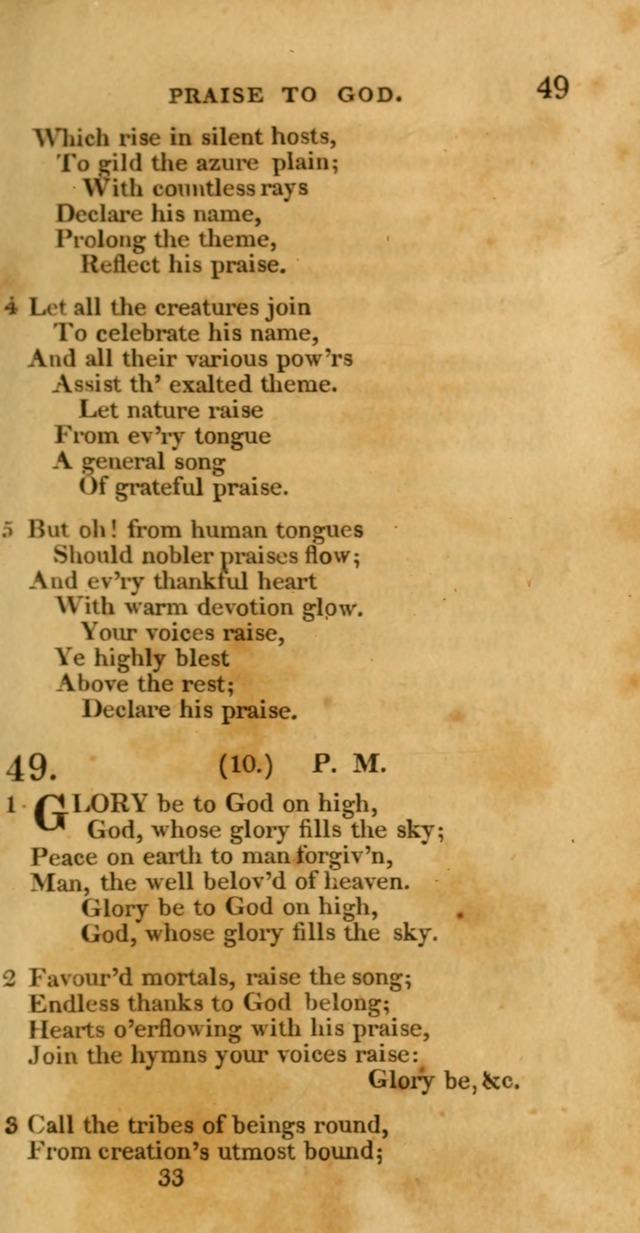Hymns, Selected and Original: for public and private worship (1st ed.) page 33