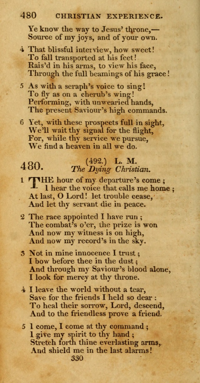 Hymns, Selected and Original: for public and private worship (1st ed.) page 330