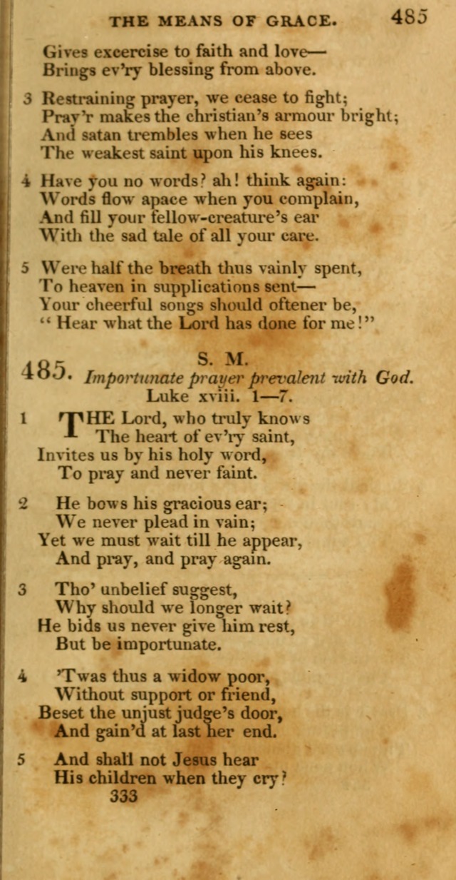Hymns, Selected and Original: for public and private worship (1st ed.) page 333
