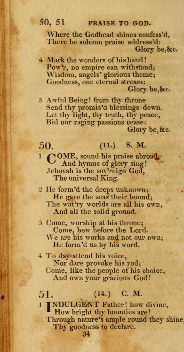 Hymns, Selected and Original: for public and private worship (1st ed.) page 34