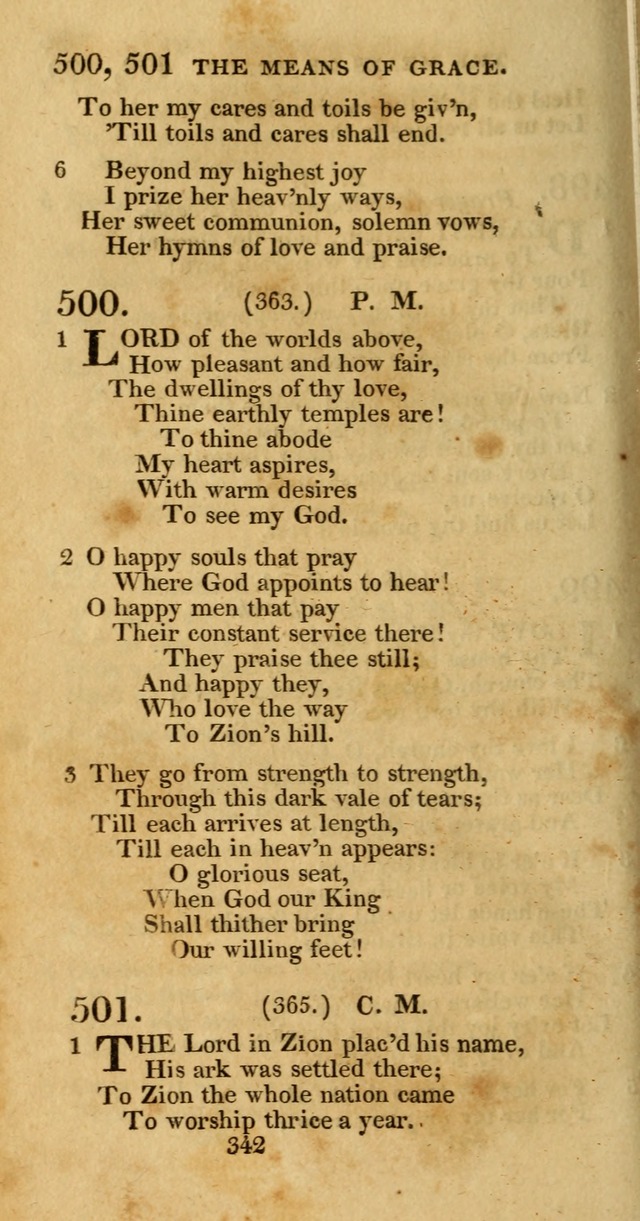 Hymns, Selected and Original: for public and private worship (1st ed.) page 342