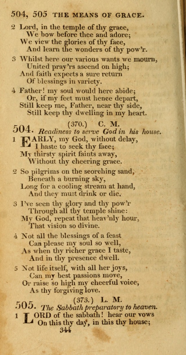Hymns, Selected and Original: for public and private worship (1st ed.) page 344