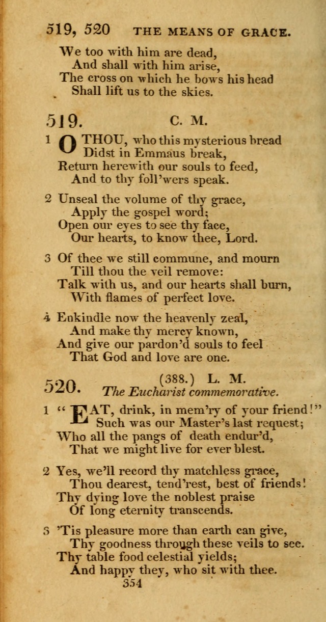 Hymns, Selected and Original: for public and private worship (1st ed.) page 354