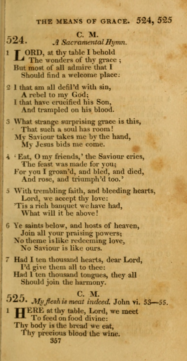 Hymns, Selected and Original: for public and private worship (1st ed.) page 357