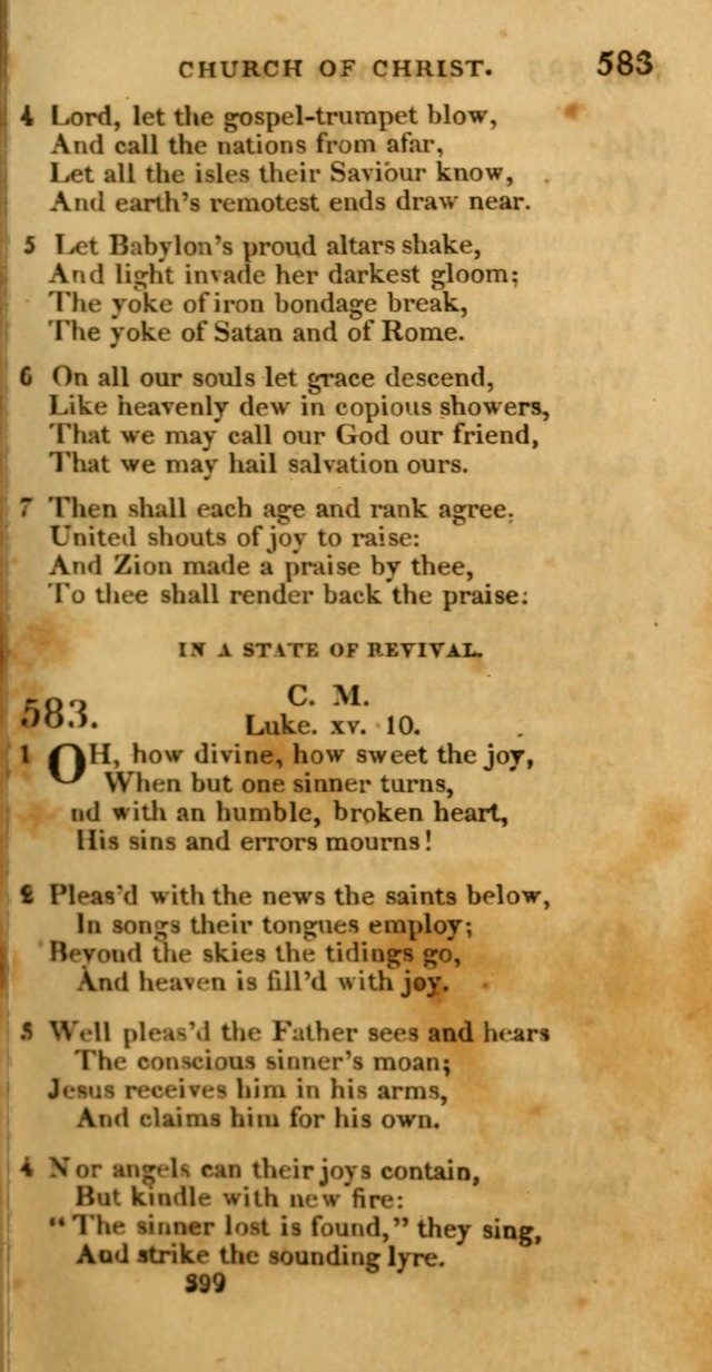 Hymns, Selected and Original: for public and private worship (1st ed.) page 399