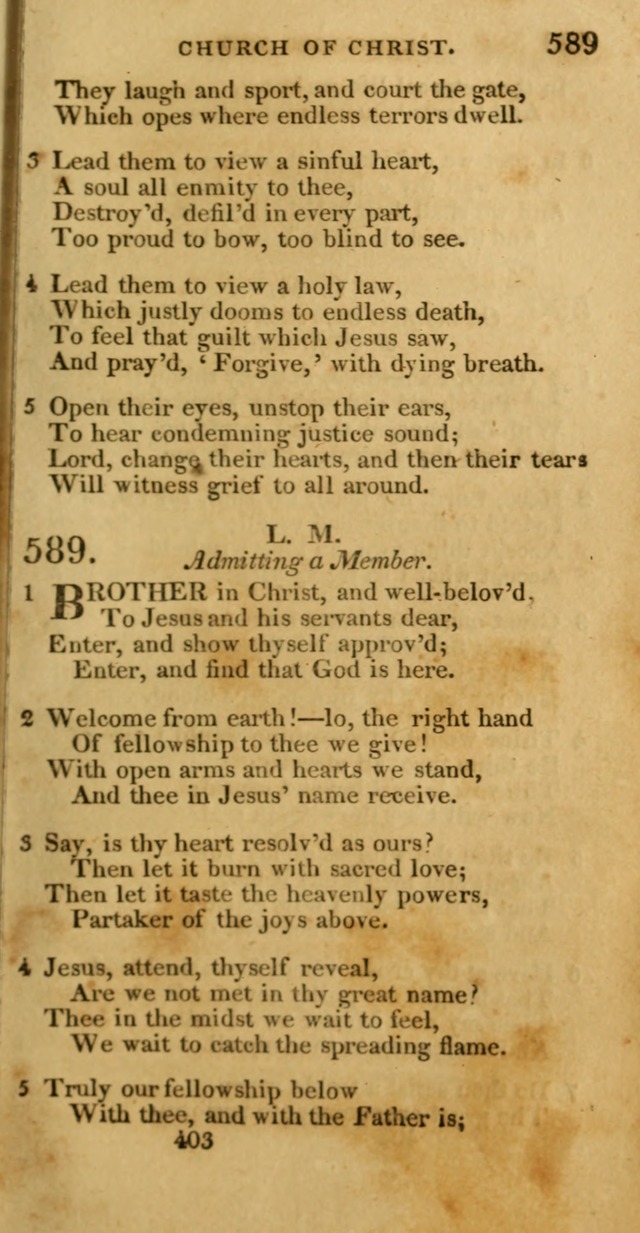 Hymns, Selected and Original: for public and private worship (1st ed.) page 403