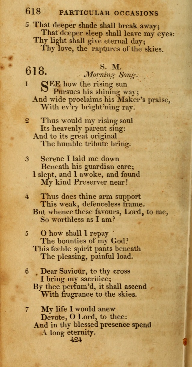 Hymns, Selected and Original: for public and private worship (1st ed.) page 424