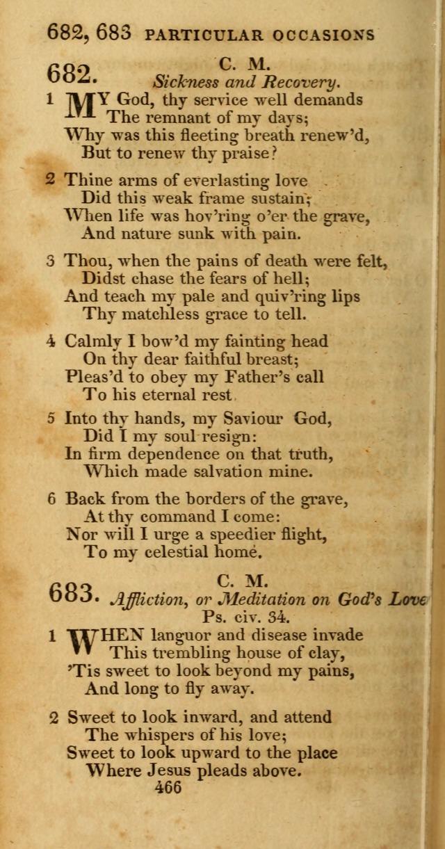 Hymns, Selected and Original: for public and private worship (1st ed.) page 466