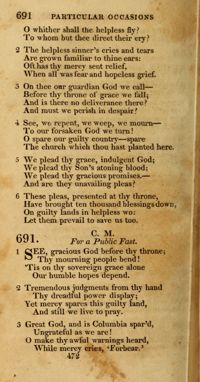 Hymns, Selected and Original: for public and private worship (1st ed.) page 472