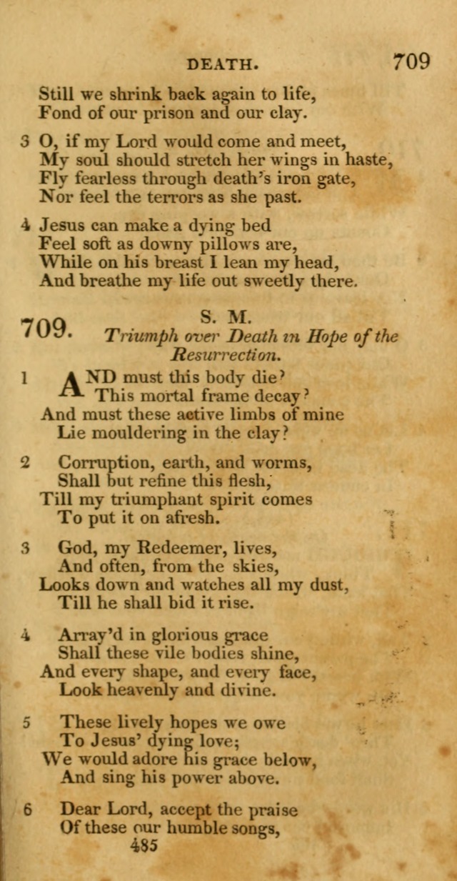 Hymns, Selected and Original: for public and private worship (1st ed.) page 485