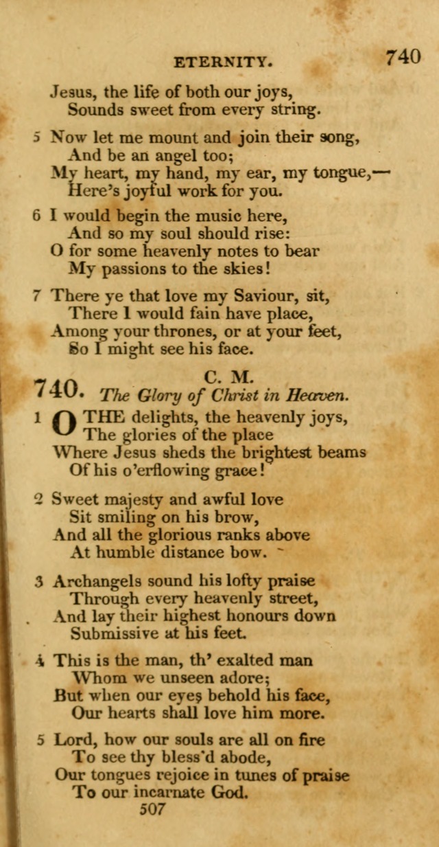 Hymns, Selected and Original: for public and private worship (1st ed.) page 507