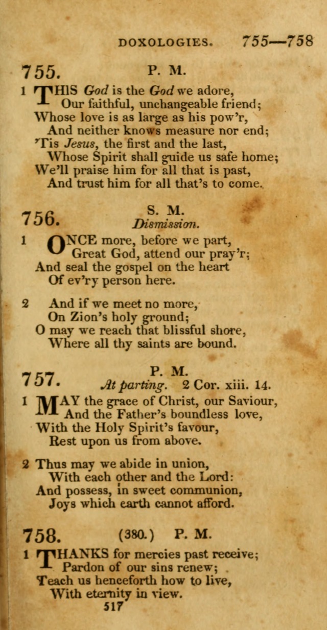 Hymns, Selected and Original: for public and private worship (1st ed.) page 517